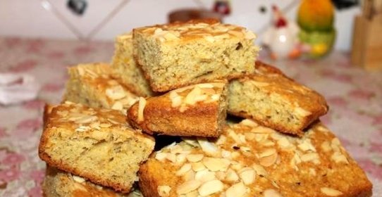 Пирог Миндальные квадратики