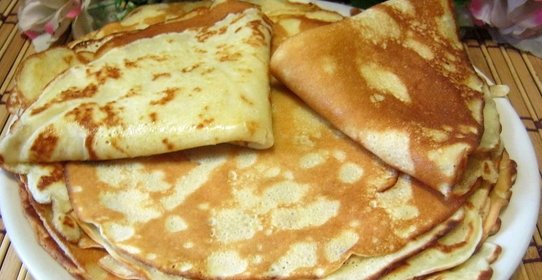 Тонкие блинчики на сметане