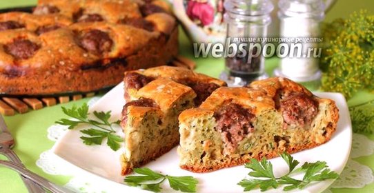 Пирог с фрикадельками