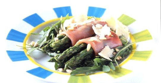 Спаржа на гриле в прошутто