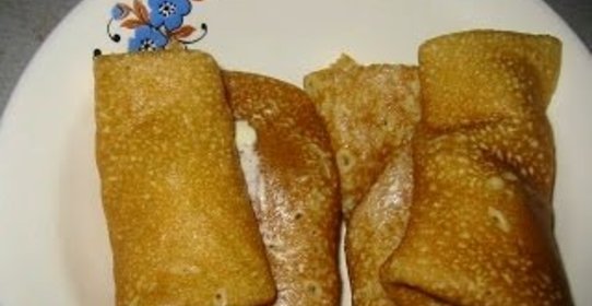 Блинчики с творогом и сгущенкой