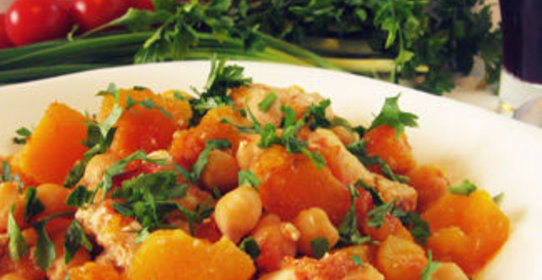 Курица с тыквой и нутом по-египетски