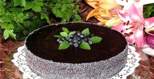 Чернично-маковый торт