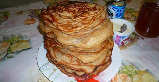 Блины из гречневой муки с пшеничной мукой