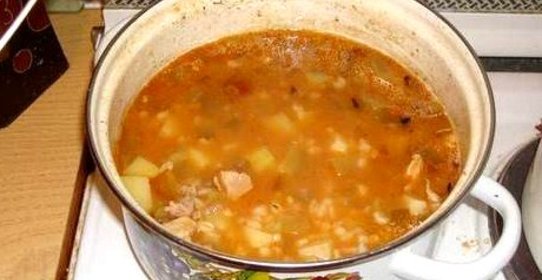 Рассольник на говяжьем бульоне классический