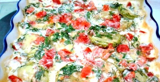 Кабачки в сливках