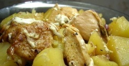 Курица с картофелем в фольге