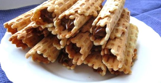 Вафельные трубочки со сгущенкой