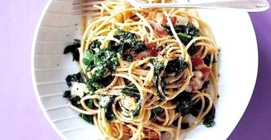 Паста с капустой кале