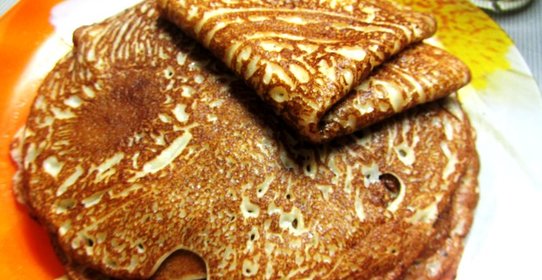 Блины заварные на кефире