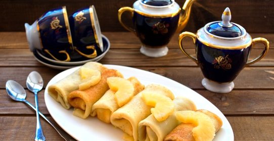 Блинчики с фруктовой начинкой