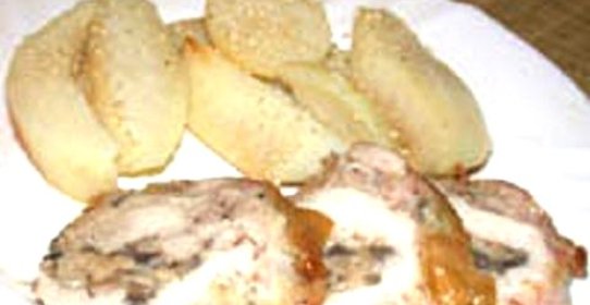 Куриный рулет с грибами