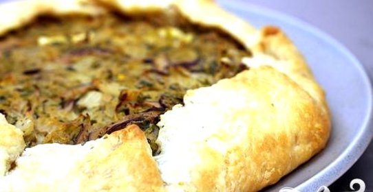 Галет с грибами и капустой