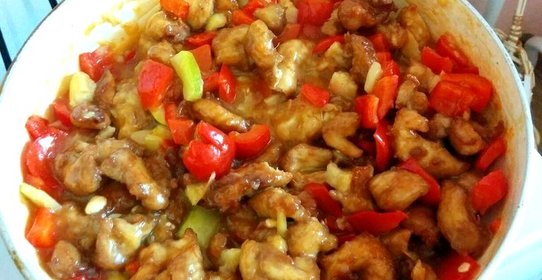 Курица в кисло-сладком соусе «Инь Ян»
