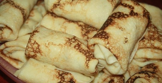 Блинчики с рубленой курицей и луком