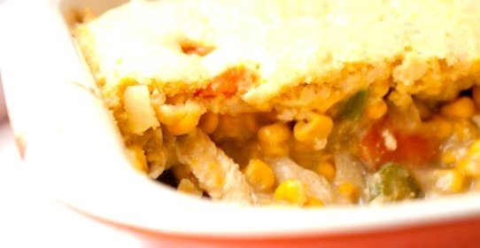 Запеченный картофель с кукурузой и курицей