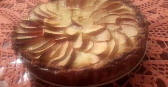 Яблочный пирог на творожном тесте