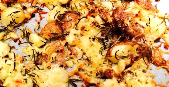 Давленый острый картофель по‑австралийски