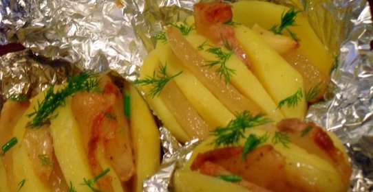 Картошка-гармошка с салом