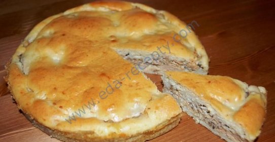 Заливной рыбный пирог с рыбными консервами