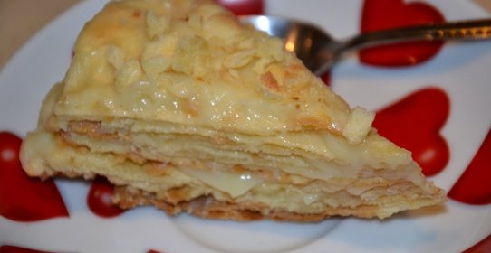 Слоеный Наполеон с заварным кремом