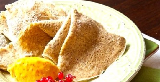 Ажурные блинчики с творогом