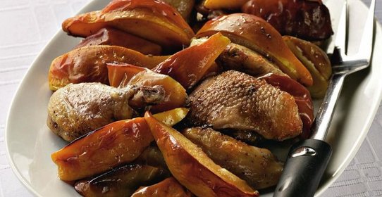 Утка с курицей, запеченные в духовке