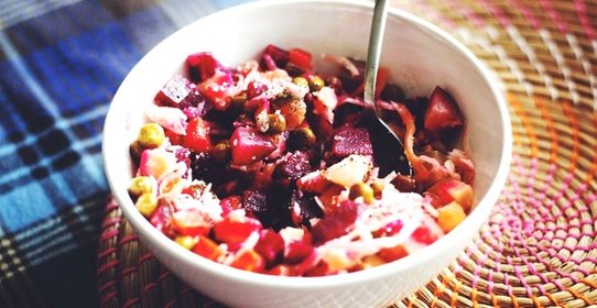 Винегрет с квашеной капустой