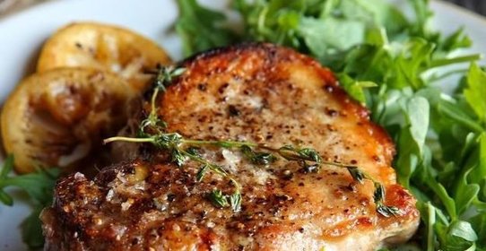 Свинина под лимонной заправкой