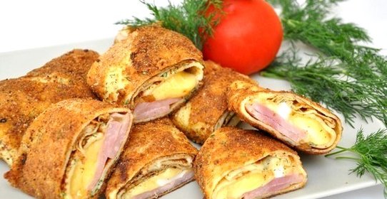 Блинчики с начинкой в панировке