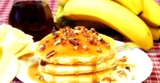 Банановые оладьи на кефире