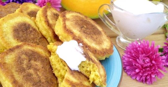 Оладьи из тыквы с манкой