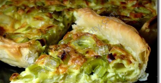 Пирог с луком-пореем