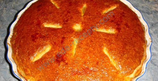 Дрожжевой пирог с капустой и мясом