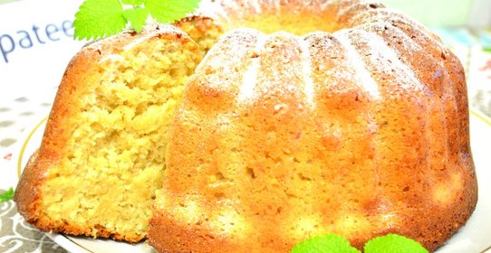 Кокосовый пирог с овсяными хлопьями