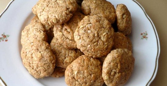 Овсяно-ржаное печенье с бананом