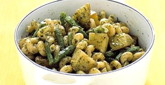 Паста с картофелем и фасолью