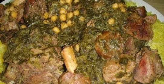 Рагу со шпинатом и горохом