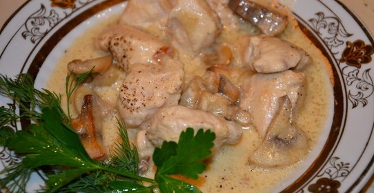 Курица с грибами в мультиварке