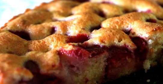 Клубничный пирог с ванилью