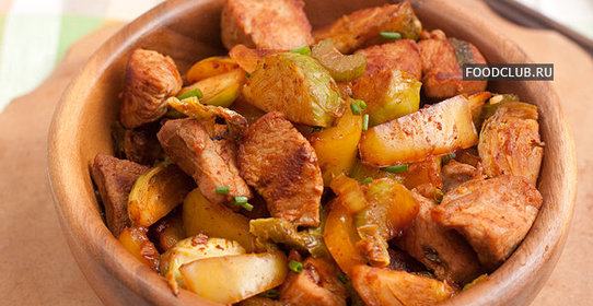 Стир-фрай из индейки с овощами