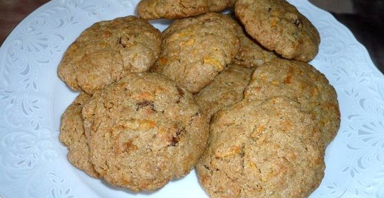 Овсяно-ржаное печенье с морковью