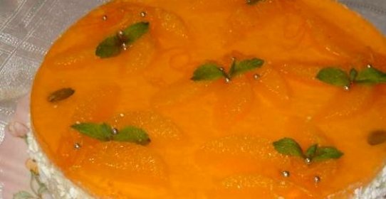 Апельсиновый торт без выпечки