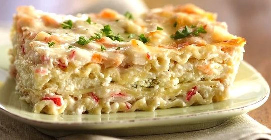 Лазанья из морепродуктов