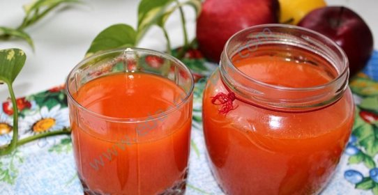 Морковно-тыквенный сок на зиму