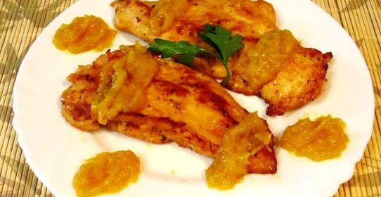 Куриное филе под апельсиновым соусом