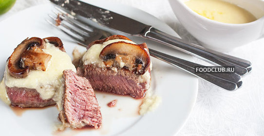 Филе-миньон с чесночным соусом