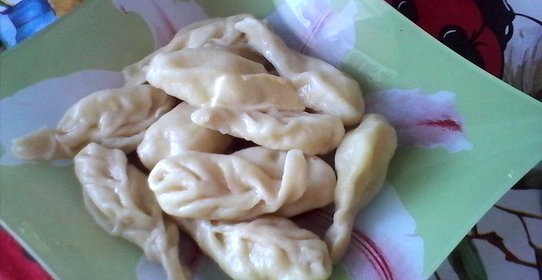 Вареники косичкой с картофельным пюре