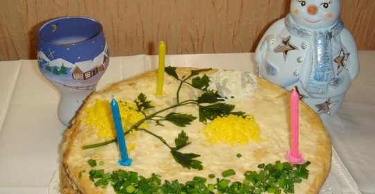 Торт наполеон закусочный