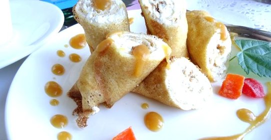 Блины с творогом